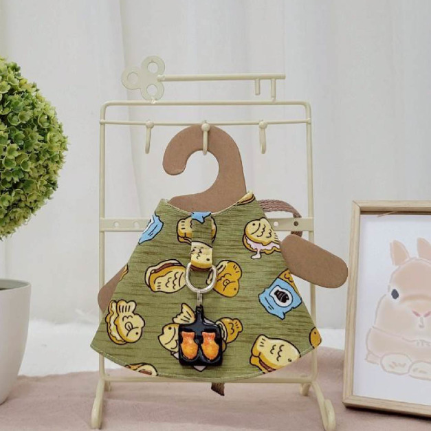 牧草圓又圓 | 老奶奶手作牽繩衣 ─  鯛魚燒抹茶口味 (附牽繩)