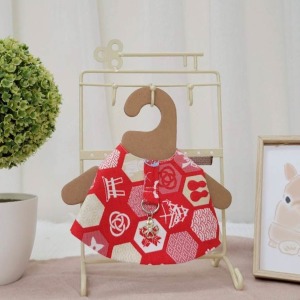 牧草圓又圓 | 老奶奶手作牽繩衣 ─ 忍者服(紅) (附牽繩)