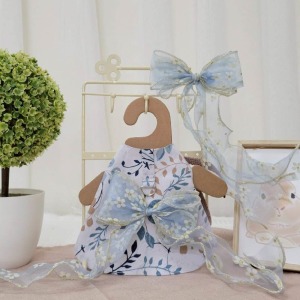 牧草圓又圓 | 老奶奶手作牽繩衣 ─ 藍色親子裝 (附牽繩)