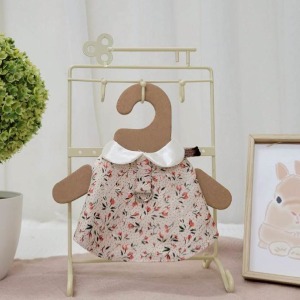 牧草圓又圓 | 老奶奶手作牽繩衣 ─ 米色花朵圓領 (附牽繩)