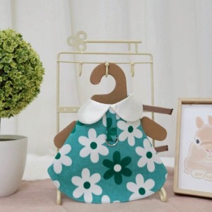 牧草圓又圓 | 老奶奶手作牽繩衣 ─ 聖誕綠花(圓領) (附牽繩)