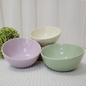 斜口陶瓷飼料碗(紫/白/綠)