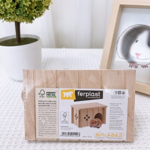 義大利Ferplast飛寶-小動物平頂木屋 (3尺寸)