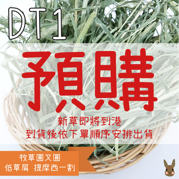 【新草預計10月底到港！】牧草圓又圓 | 低草屑DT1優質賽馬級提摩西一割(500g)