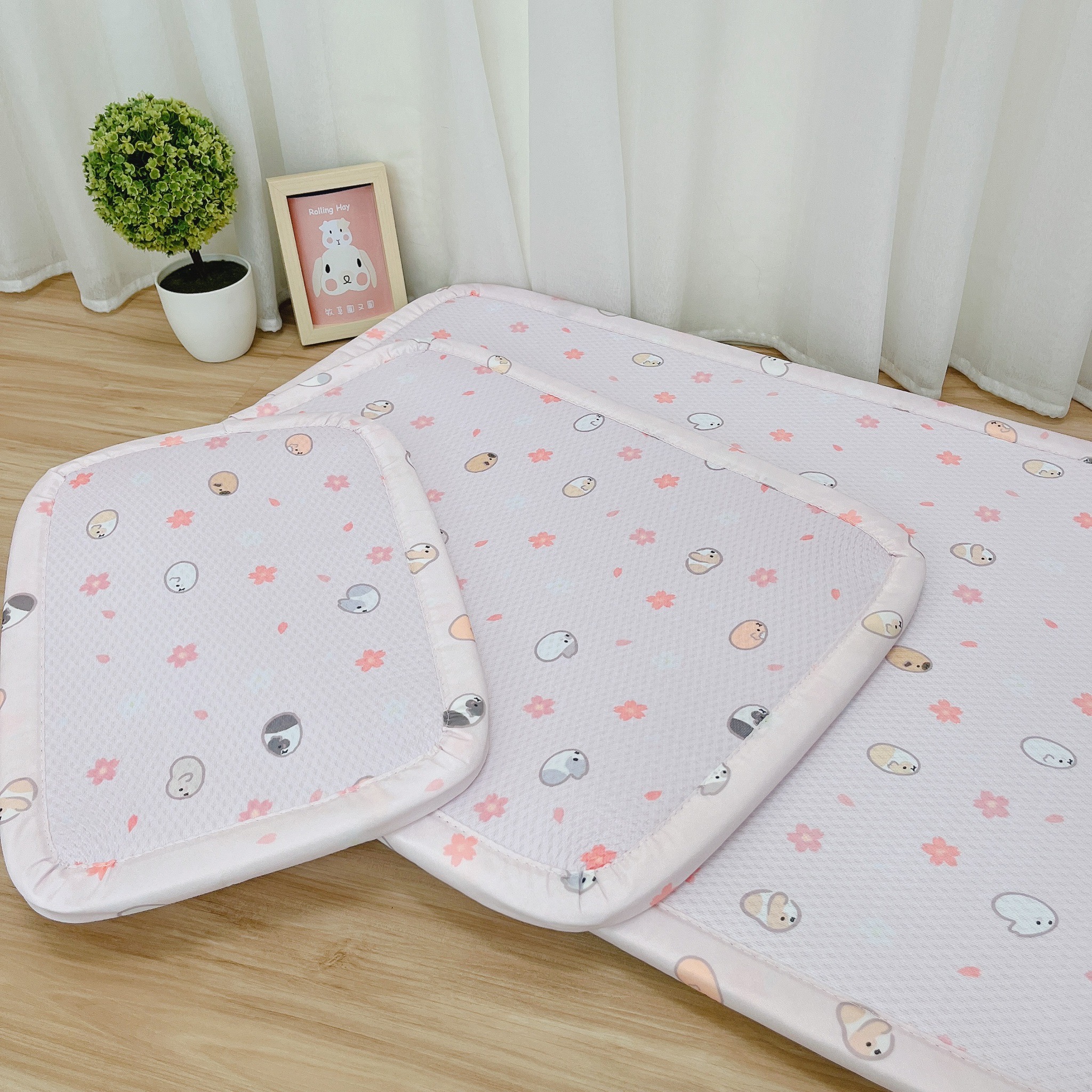 牧草圓又圓 | 加厚涼爽透氣墊-櫻花海(3種尺寸)