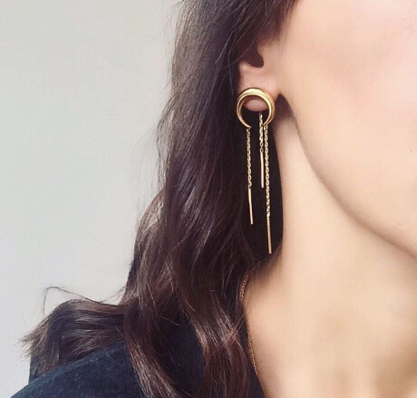 簡約長條細緻耳環 - E01515