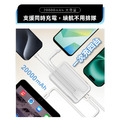【Wonder】多功能旅行插頭帶線快充行動電源20000mAh WA-P21BA 白_3