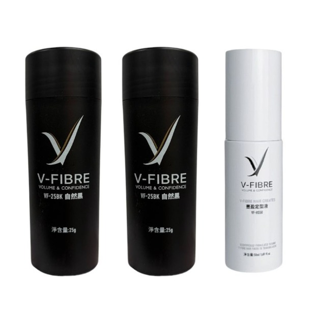 V-FIBRE植物豐盈造型粉25g*2+定型水50ml*1