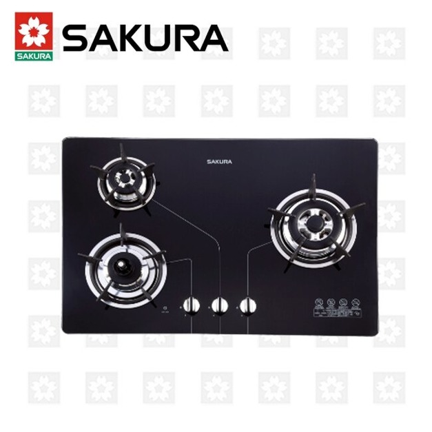 【櫻花牌】瓦斯爐 三口防乾燒節能檯面爐 G-2830KG 黑(含北北基原廠基本安裝)