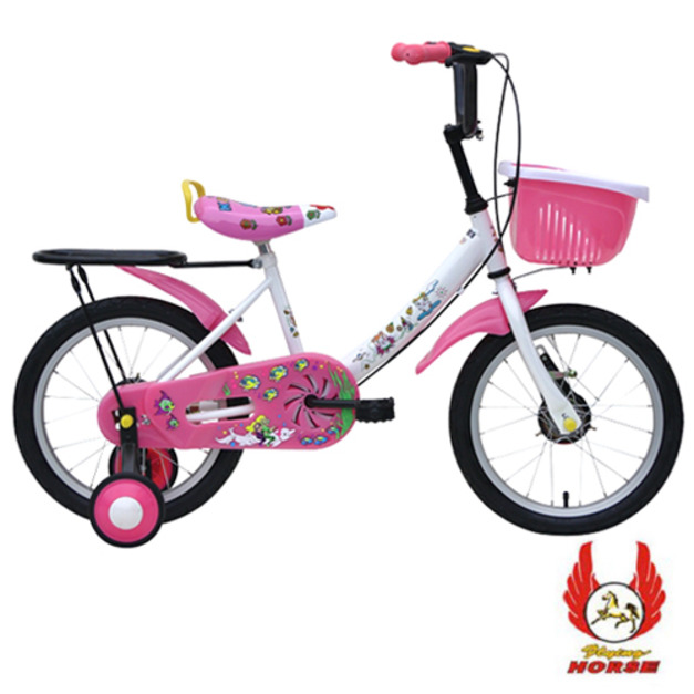 《飛馬》16吋L型檢測合格安心童車-粉紅 516-01