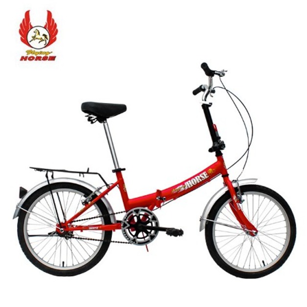 《飛馬》20吋單速折疊車-紅  520-07