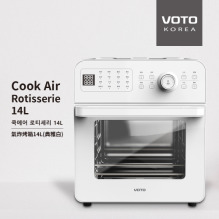 VOTO 韓國第一 氣炸烤箱 14公升(典雅白)-5件組