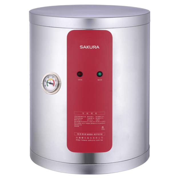 【SAKURA 櫻花】8加侖標準直式儲熱式電熱水器(EH0810A6)(原廠保固安裝服務)