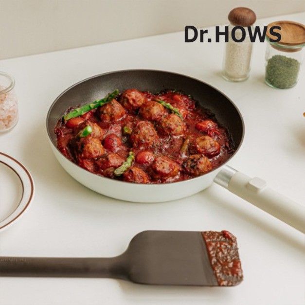 【韓國Dr.HOWS】LUMI 平底煎鍋(附鍋鏟26cm)-米白