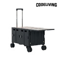 CODE LIVING 第二代 可擴充式折疊收納手推車(桌板延伸)-黑色