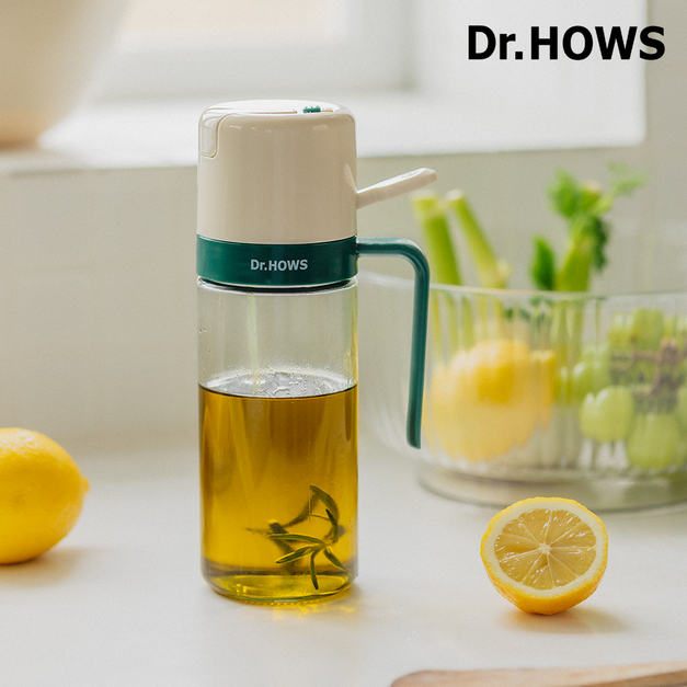 【韓國Dr.HOWS】 DAILY 2in1 自動噴霧玻璃油瓶-500ml-米色