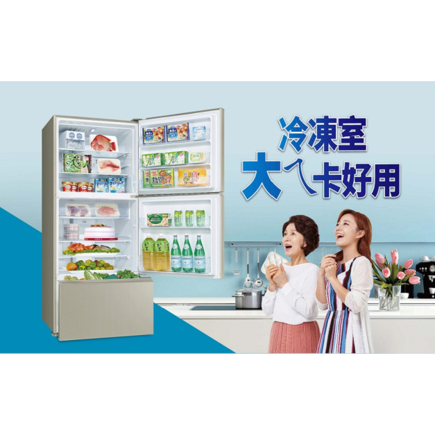 【SANLUX 台灣三洋】606公升一級能效變頻雙門冰箱(SR-V610B)(原廠保固+基本安裝)