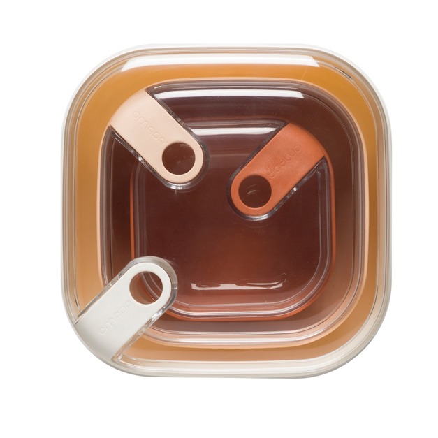 【OMADA】PULL BOX方型(三件式)易拉保鮮盒-日出色組合