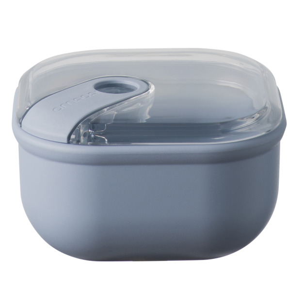 【OMADA】PULL BOX方型(小)易拉保鮮盒-藍紫0.4L(133g-12x12xH7.2cm)