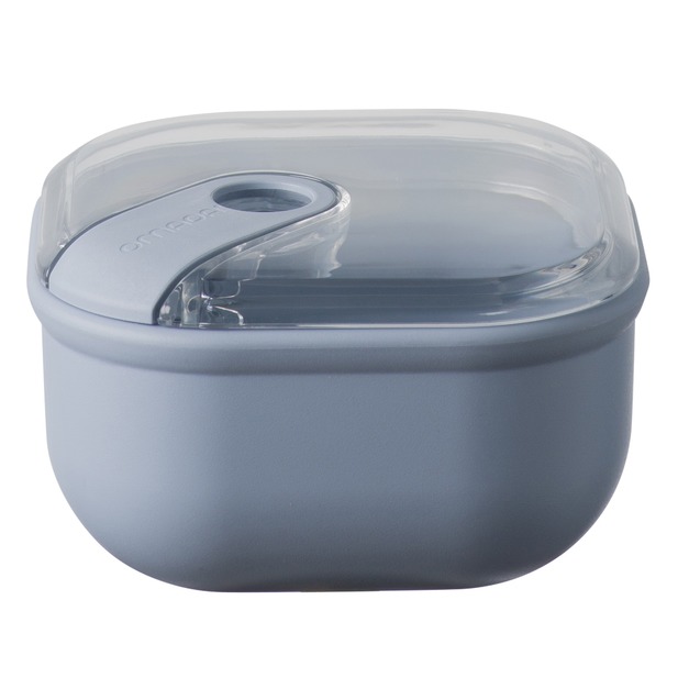 【OMADA】PULL BOX方型(小)易拉保鮮盒-藍紫0.4L(133g-12x12xH7.2cm)