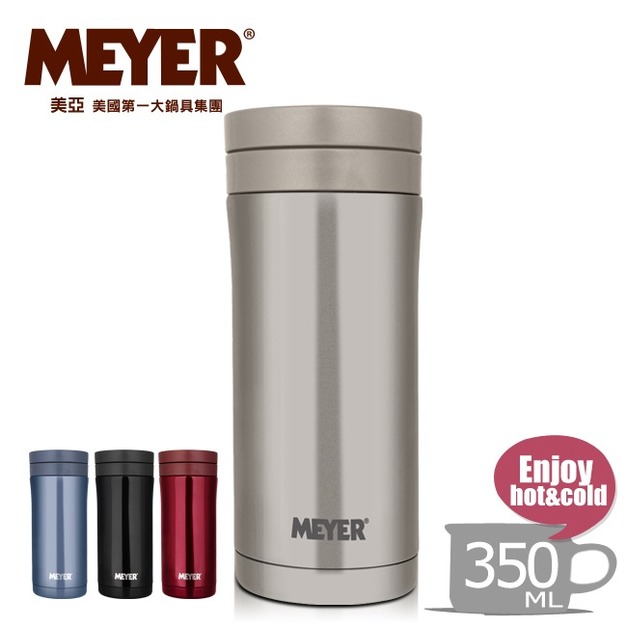 【MEYER】美國美亞炫彩寬口徑保溫杯350ML-香檳金(59339)