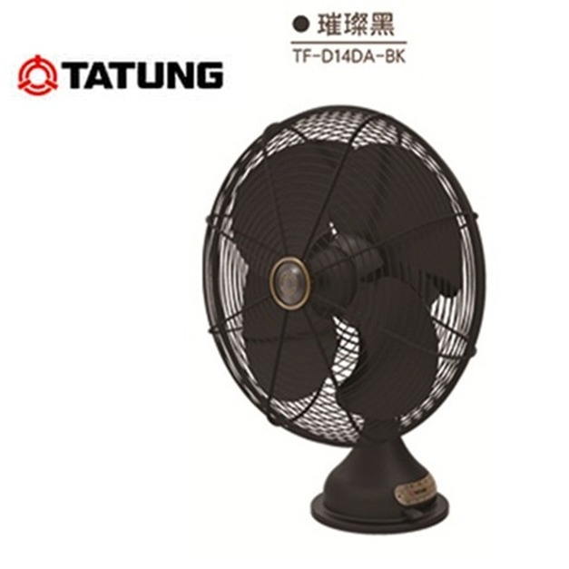 【TATUNG 大同】14吋DC變頻元祖電扇/風扇-黑色(TF-D14DA-BK)(免運)
