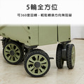 CODE LIVING 第二代 可擴充式折疊收納手推車(桌板延伸)-奶茶棕_2