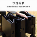 CODE LIVING 第二代 可擴充式折疊收納手推車(桌板延伸)-奶茶棕_1