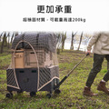CODE LIVING 第二代 可擴充式折疊收納手推車(桌板延伸)-奶茶棕_3