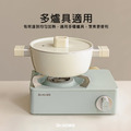 【韓國Dr.HOWS】LUMI 雙耳湯鍋(不沾鍋)24cm加蓋附鍋勺-米白(IH爐/電磁爐適用)_1