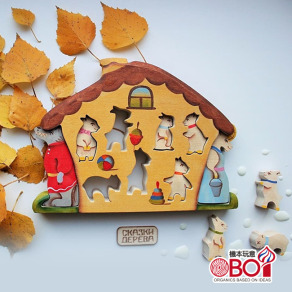 俄羅斯積木-淳木童話-立體拼圖系列: 七隻小羊