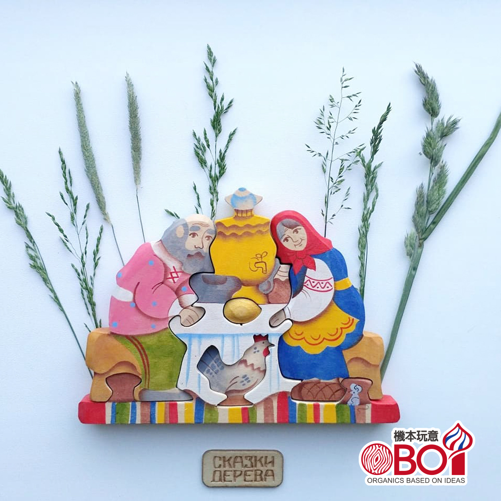 俄羅斯積木-淳木童話-立體拼圖系列: 下金蛋的母雞