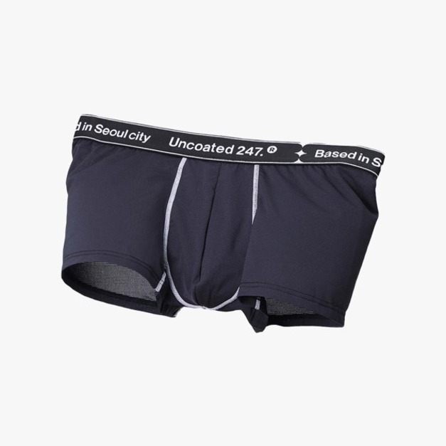 【黃小愛團購】LOW RISE 沁涼網眼運動平口內褲_曜石黑