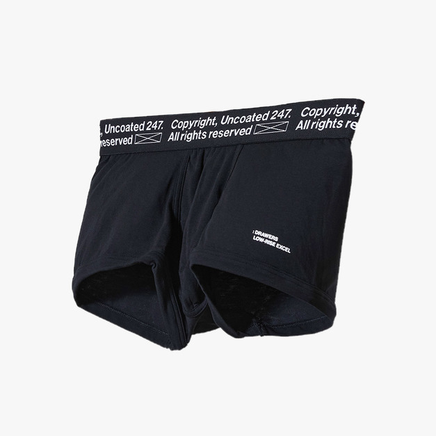 【黃小愛團購】Drawers Low-rise 經典低腰平口內褲_曜石黑