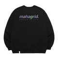 MAHAGRID 炫光LOGO 大學T 黑色_2