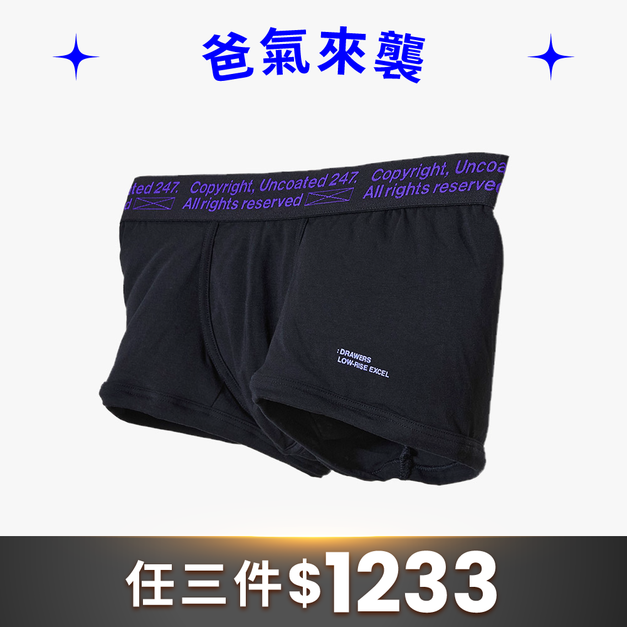 Drawers Low-rise 經典低腰平口內褲 深邃紫