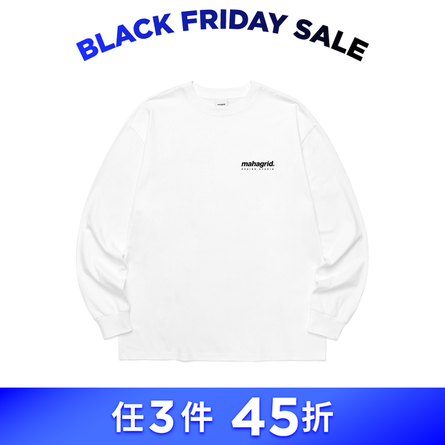 MAHAGRID 原創標誌 LS TEE 白色
