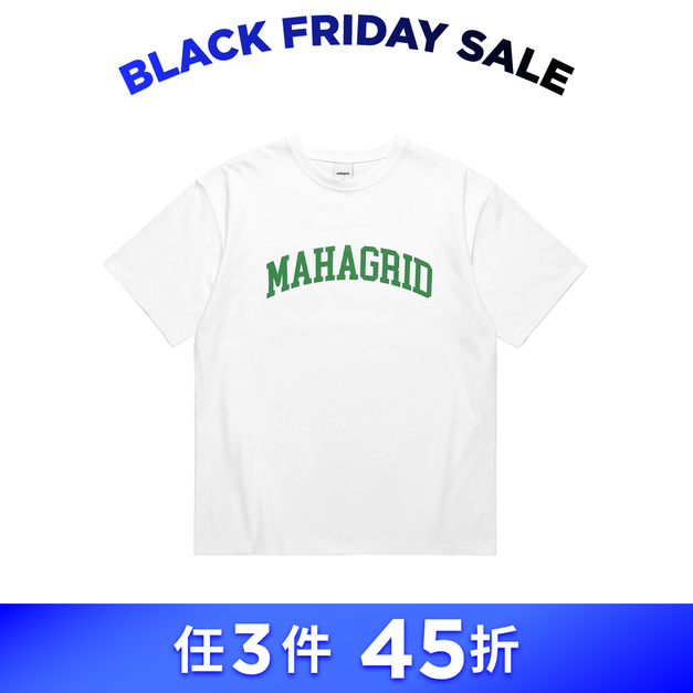 MAHAGRID  原創Logo短袖T恤 白色