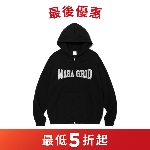 MAHAGRID  經典LOGO連帽外套  黑色