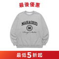 MAHAGRID 印章LOGO大學T 灰色