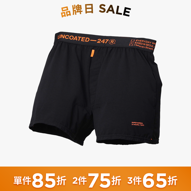 Slim Fit 空氣感抗菌平口內褲V2_經典黑