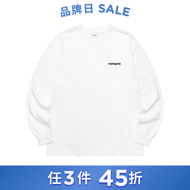 MAHAGRID  炫光 原創標誌 LS TEE 白色