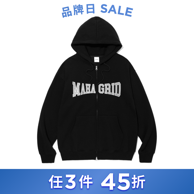 MAHAGRID  經典LOGO連帽外套  黑色