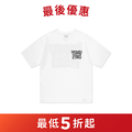 MAHAGRID 剪報字體短袖T恤 白色