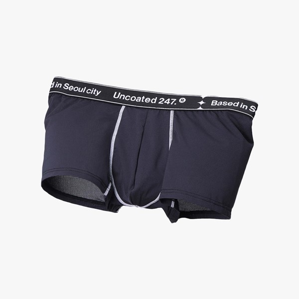 LOW RISE 沁涼網眼運動平口內褲 曜石黑