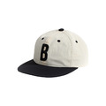 B LOGO 經典平帽沿孩童棒球帽 Snapback Kids 米白