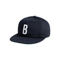 B LOGO 經典平帽沿棒球帽 Snapback 深藍