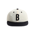 B LOGO 經典平帽沿孩童棒球帽 Snapback Kids 米白_1