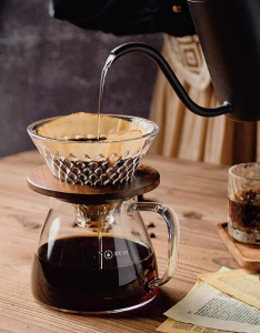 手沖咖啡套裝v60耐熱加厚玻璃分享壺手沖壺家用咖啡器具鑽石濾杯