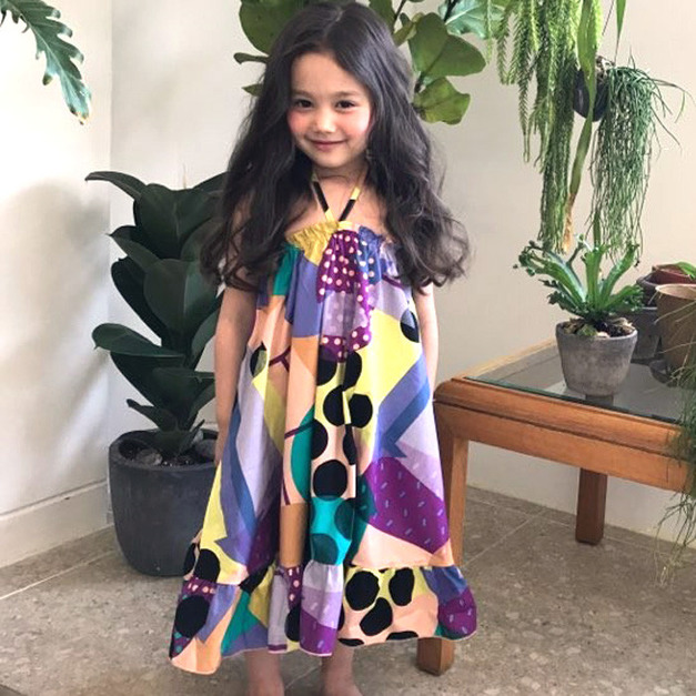 MINI PS MARKET幾何印花平口洋裝